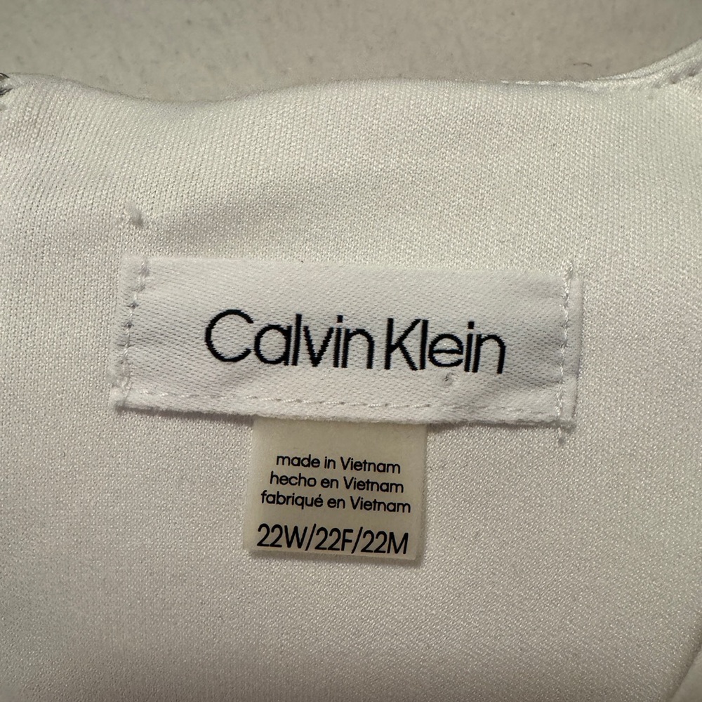 Calvin Klein Black and White Colorblock Midi Sheath Dress - Picture 3 of 7
